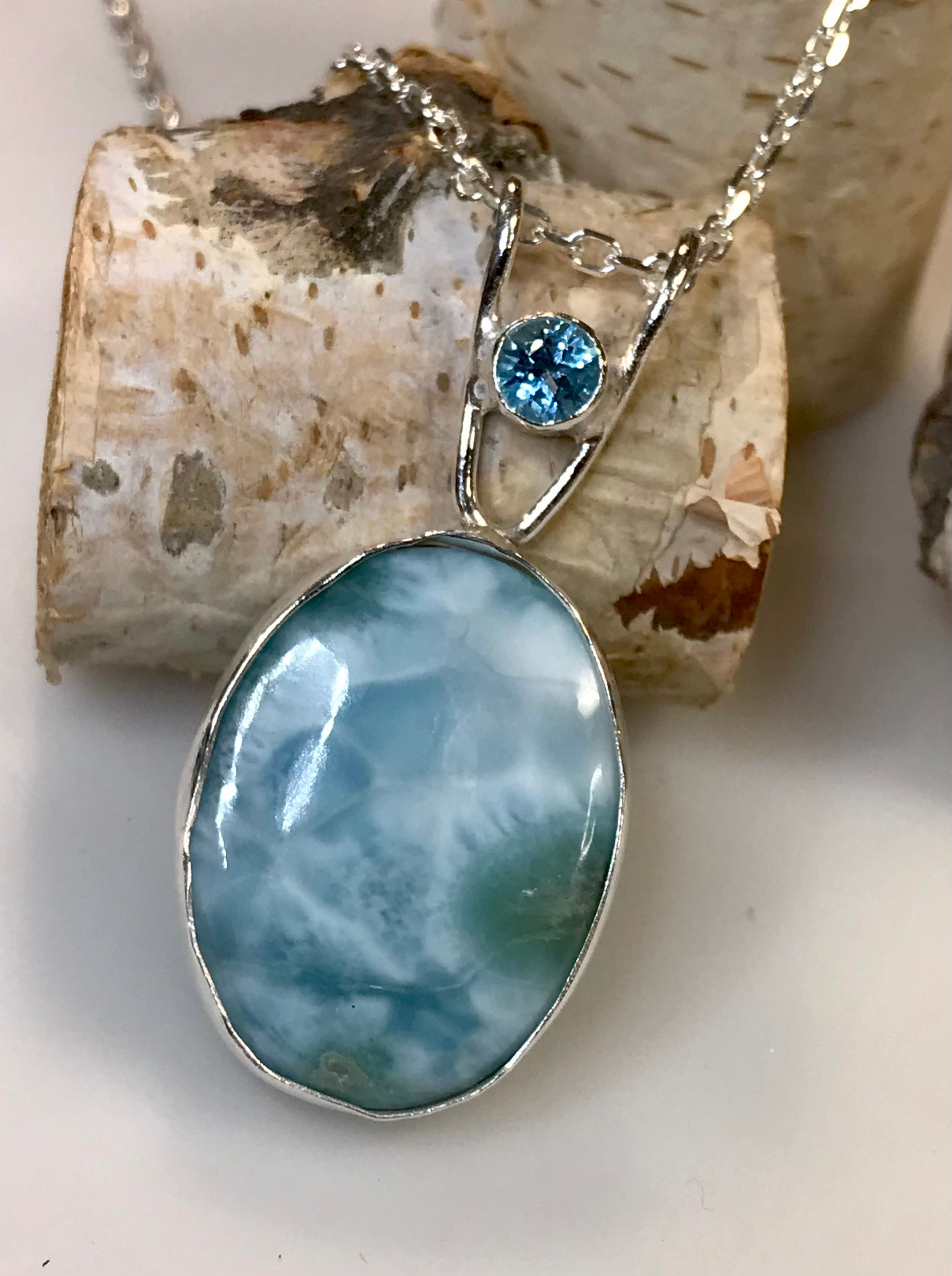 Larimar and Blue Topaz Necklace