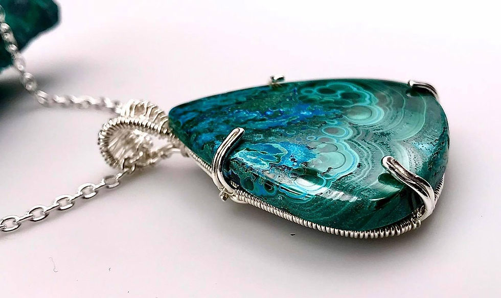 Thumbnail: Chrysocolla/Malachite pendant