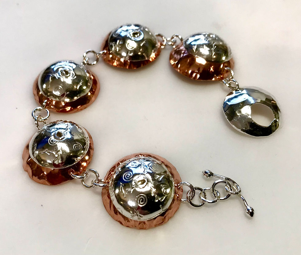 Thumbnail: Copper and Fine silver bracelet