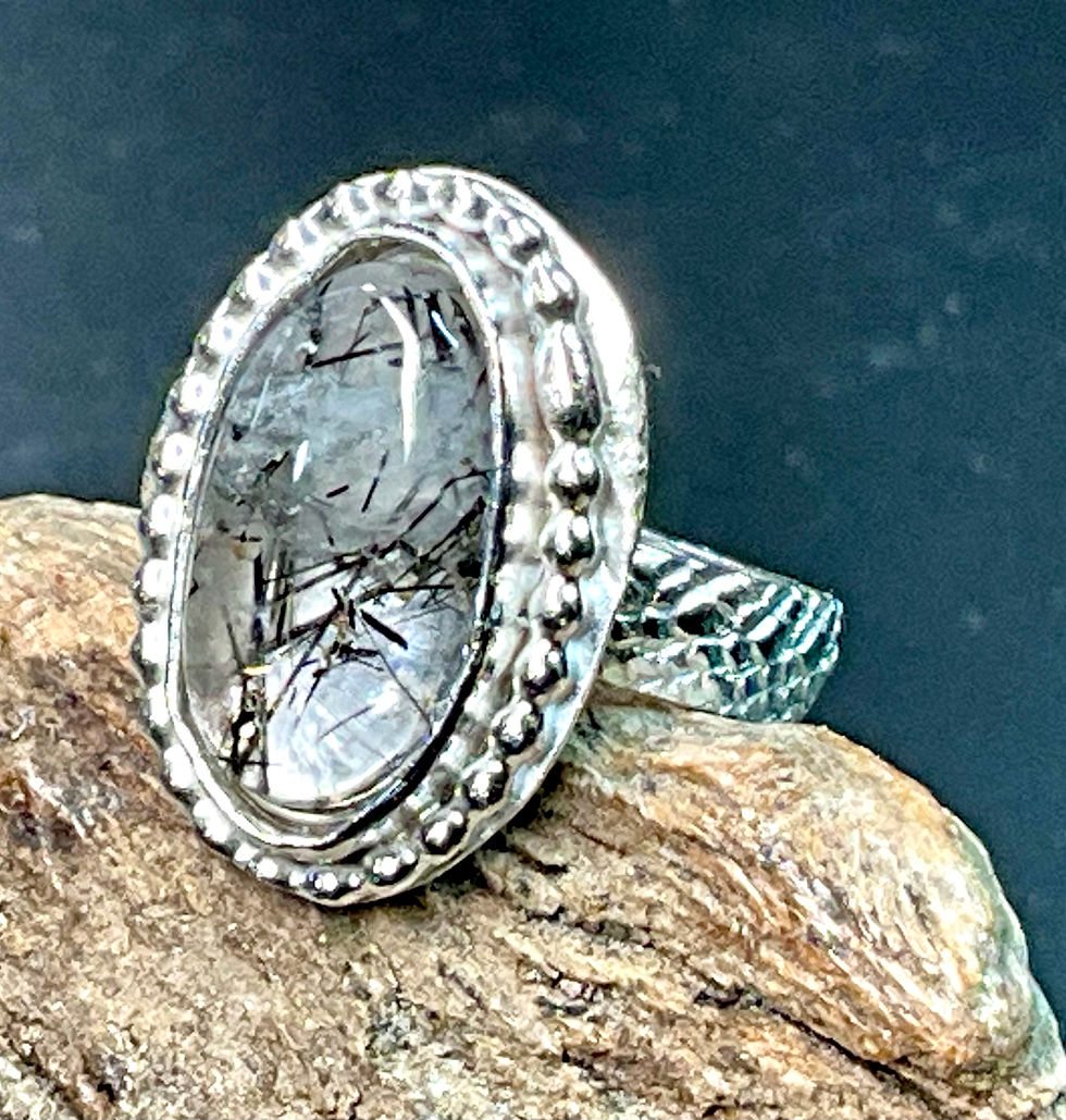 Thumbnail: Tourmalinated Quartz Ring