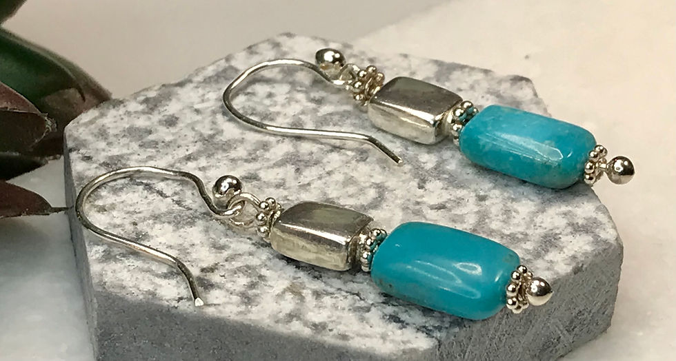 Thumbnail: Natural Turquoise Earrings