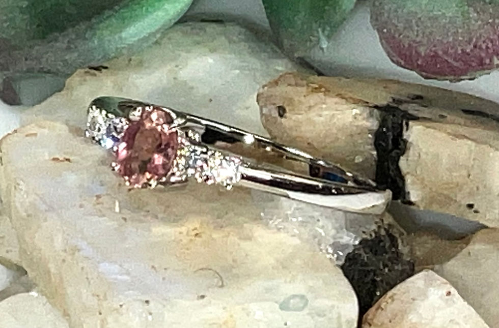 Thumbnail: Faceted Pink Tourmaline Ring