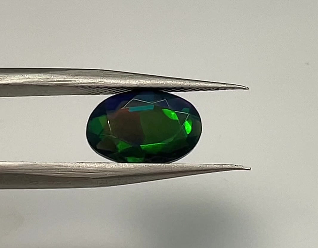 Loose Faceted Black Ethiopian Opal #17359