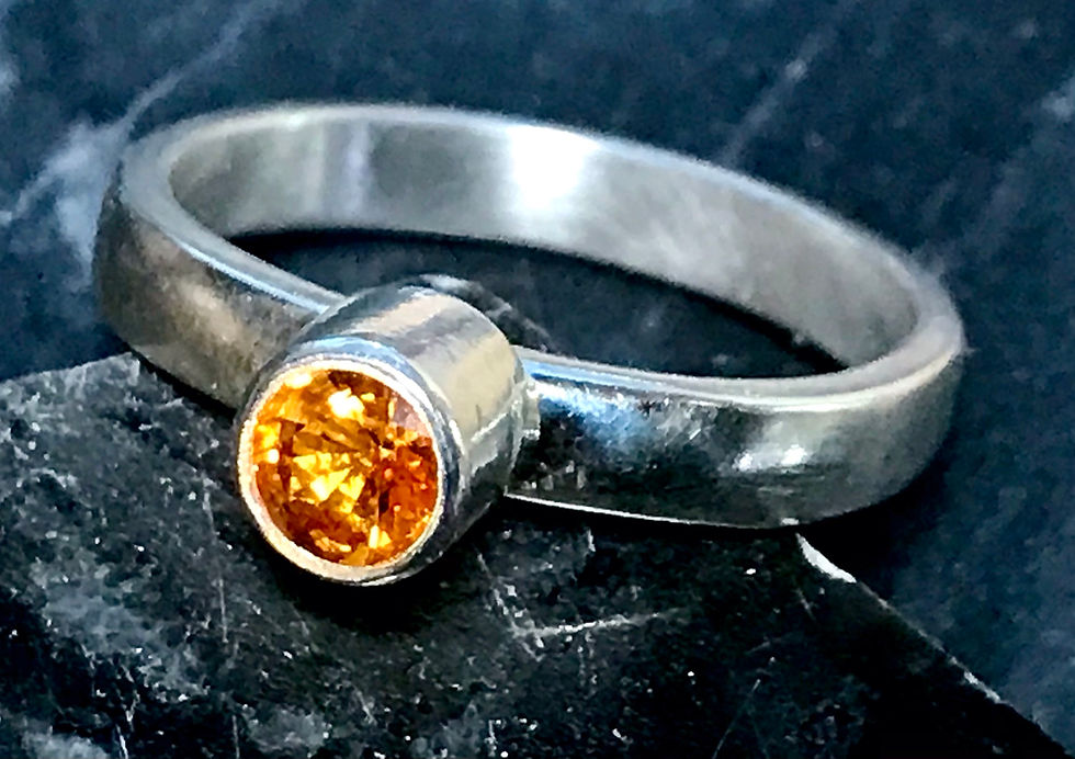 Thumbnail: Orange Sapphire ring