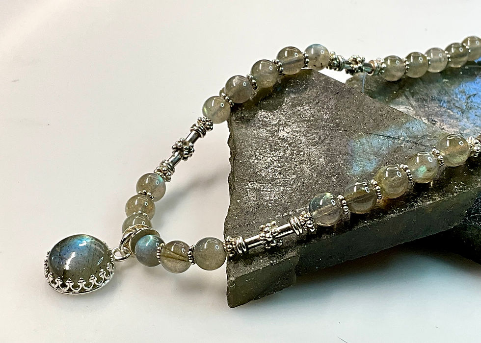 Thumbnail: Labradorite Necklace and Earring Set