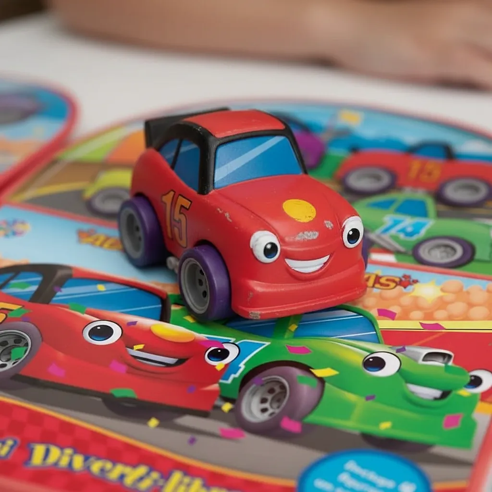Miniatura: Libro y Juego 2 En 1 Carros De Carreras