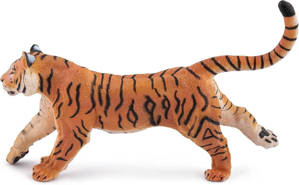 Miniatura: Figura Tigre Corriendo Pintada A Mano Papo