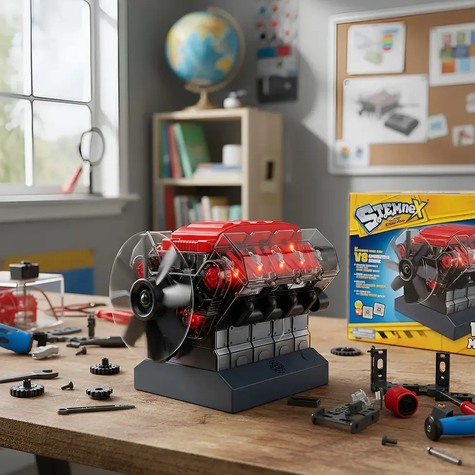 Miniatura: Experimento STEM Motor Modelo V8 para Niños