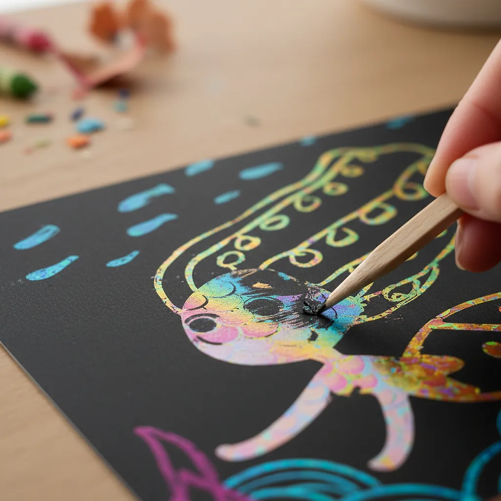 Miniatura: Set De Arte y Manualidades Para Raspar Sirenas
