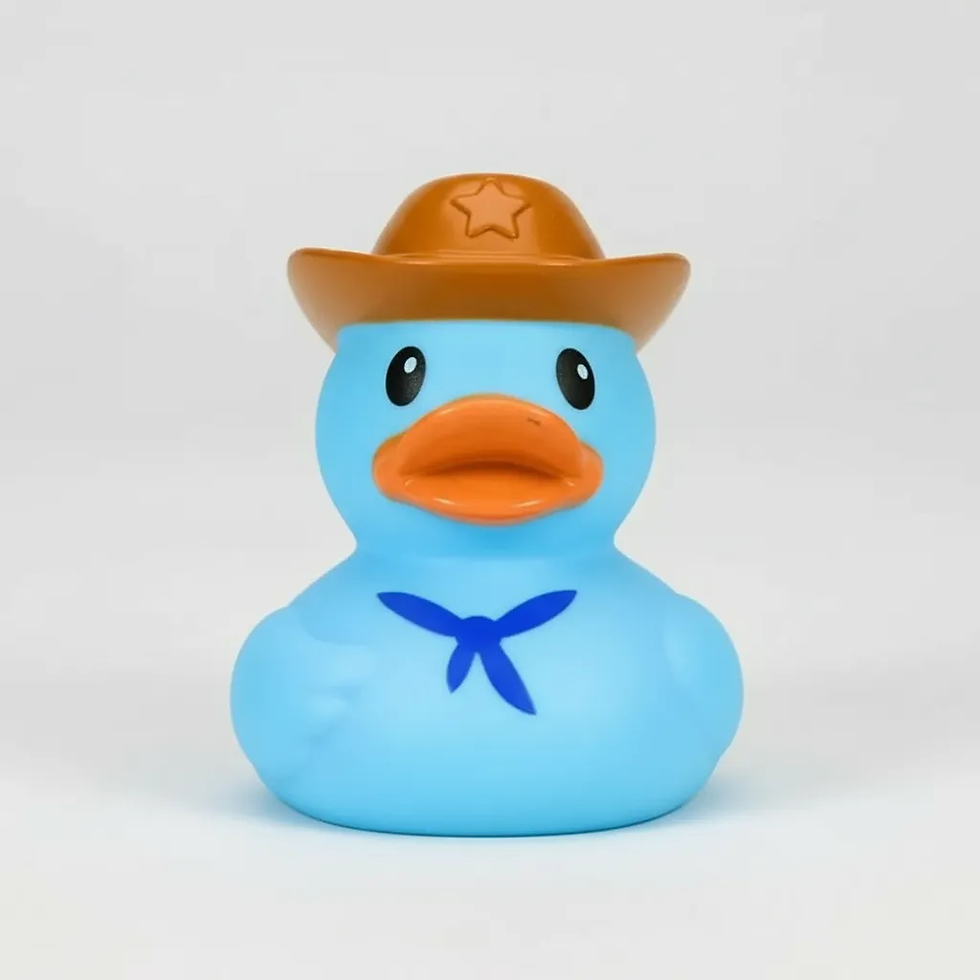 Miniatura: Juguete Patito De Baño Infantino Vaquero Para Bebés Niños