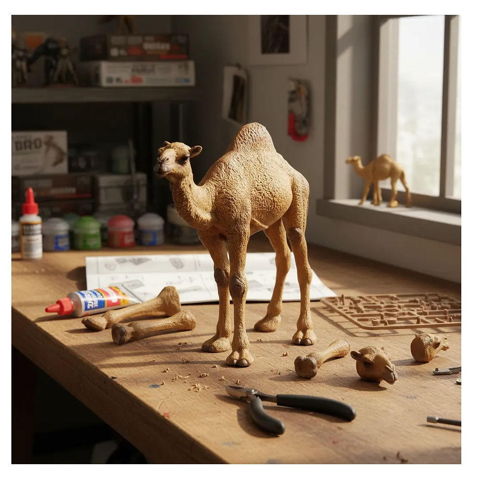 Miniatura: Figura Dromedario Pintada A Mano Papo