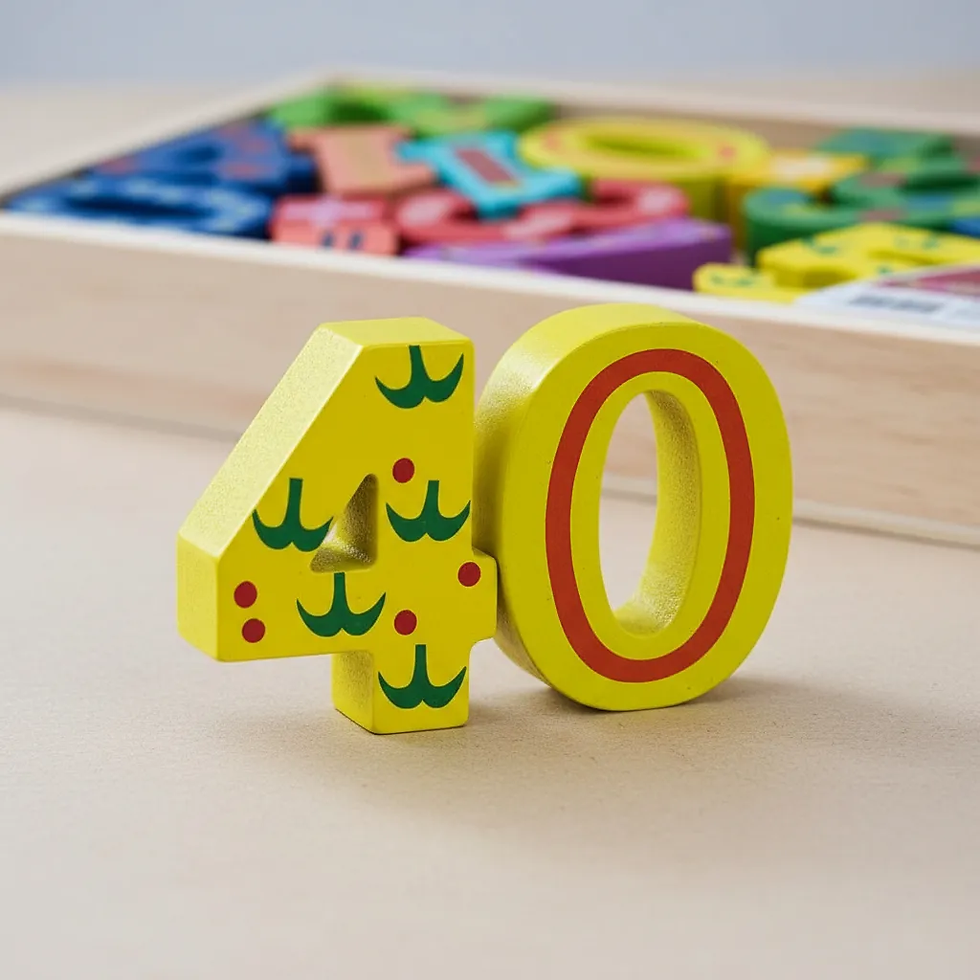 Miniatura: Numeros En Madera Pintados Diseño