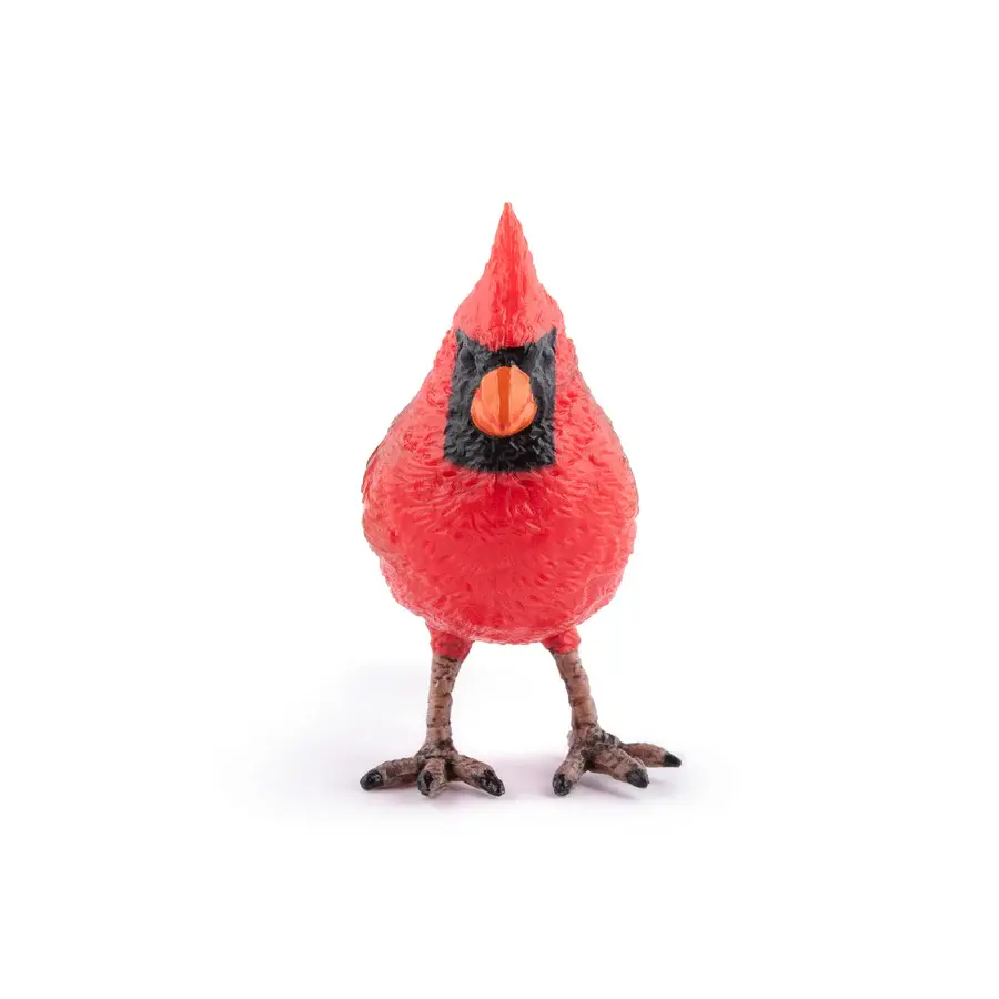 Miniatura: Figura Pájaro Cardenal Rojo Pintada A Mano Papo