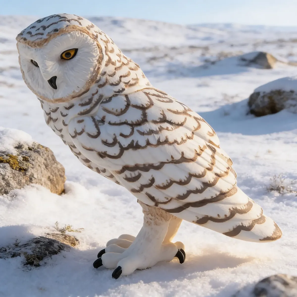 Miniatura: Figura Coleccionable Búho Nival Pintados A Mano Papo Niños