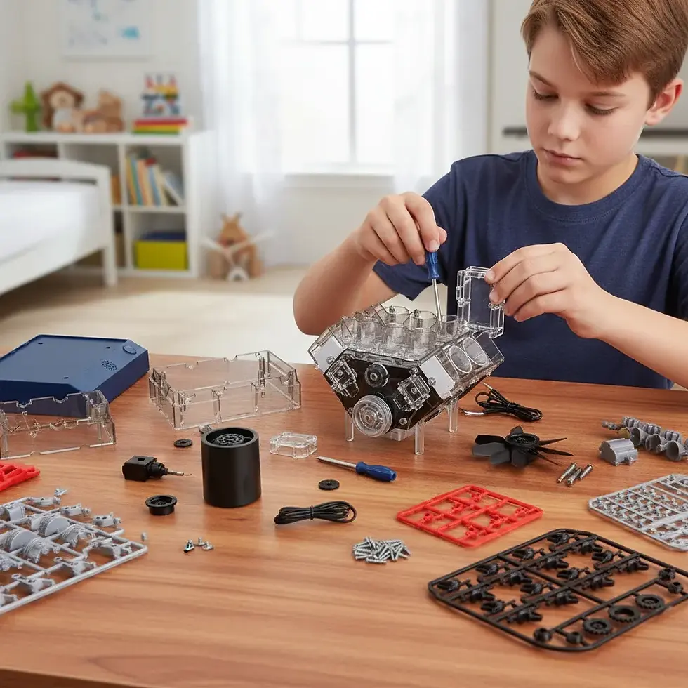 Miniatura: Experimento STEM Motor Modelo V8 para Niños