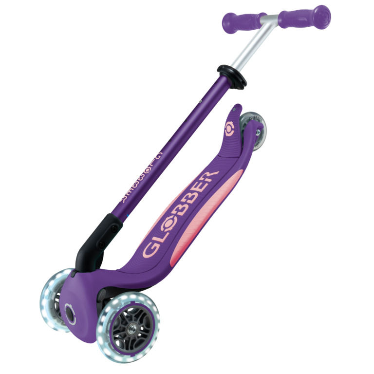 Miniatura: Patineta Primo Plus Lights Plegable Morado Para Niños