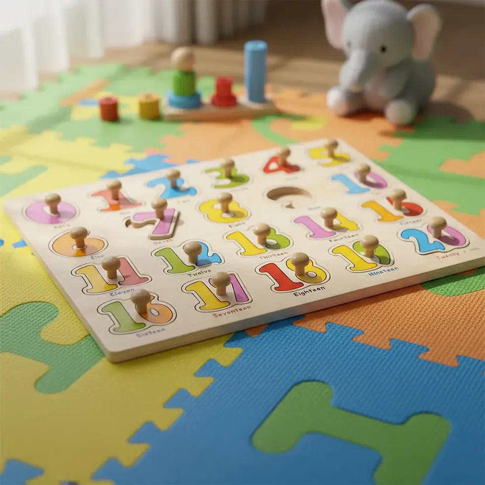 Miniatura: Rompecabezas Números De Madera Para Niños