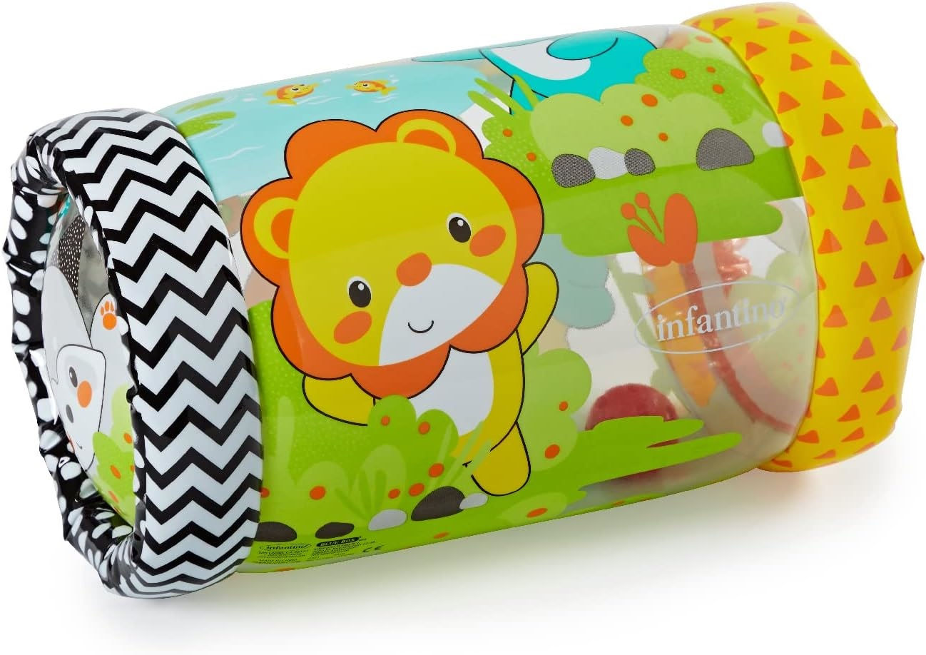 Rodillo Inflable Animales Sonajero Estimulación Bebé