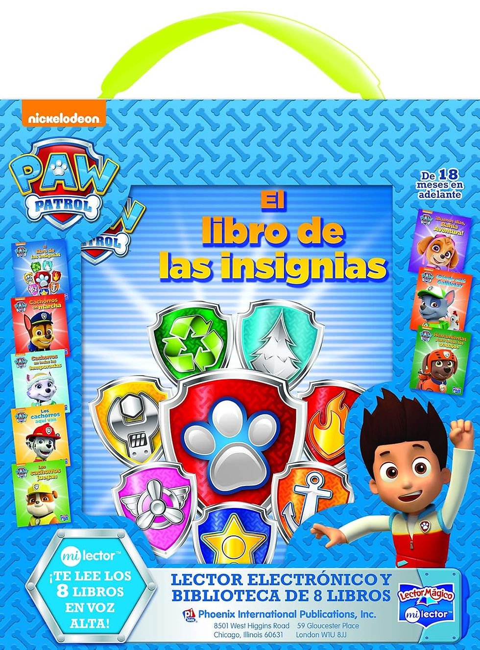 Miniatura: Libro Paw Patrol Lector Electrónico Biblioteca 8 Libros Niños