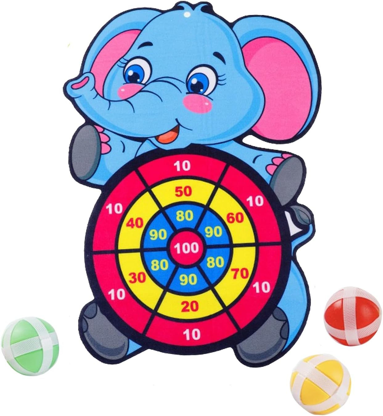 Juego Divertido Elefante Dardos Velcro Para Niños