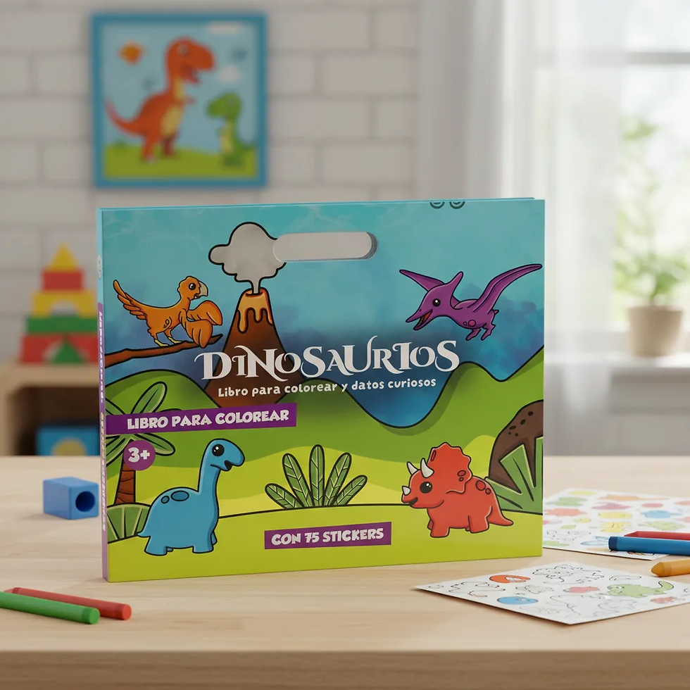 Miniatura: Libro Para Colorear Con Sticker Dinosaurios Para Niños