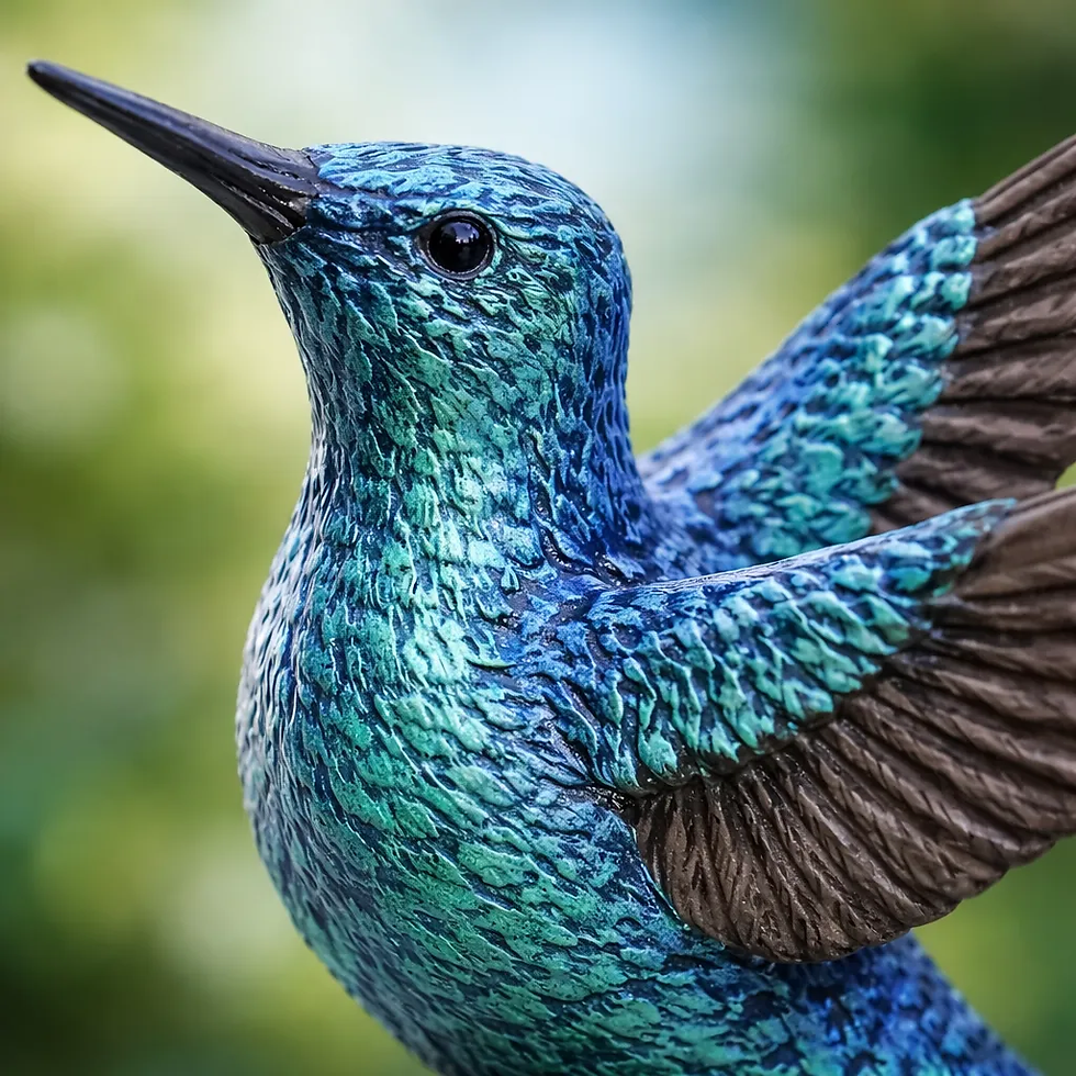 Miniatura: Figura Coleccionable Colibrí Pintados A Mano Papo Para Niños