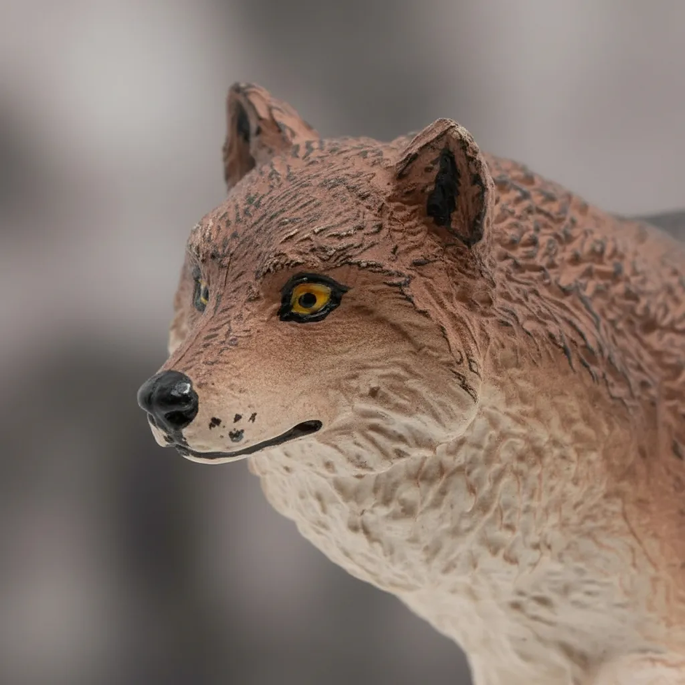 Miniatura: Figura Coleccionable Lobo Pintada A Mano Papo