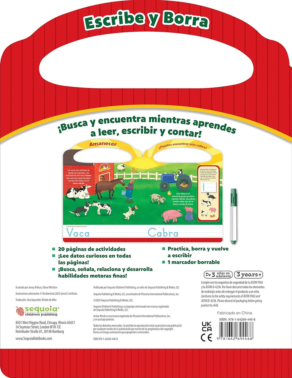 Miniatura: Libro Didáctico Escribe Y Borra Un Dia En La Granja Niños