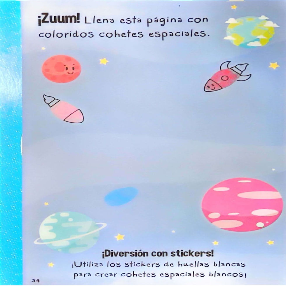 Miniatura: Libro Infantil Transporte Pinta Con Huellas Niños