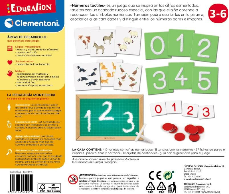Miniatura: Juego Didáctico Números Táctiles Para Niños