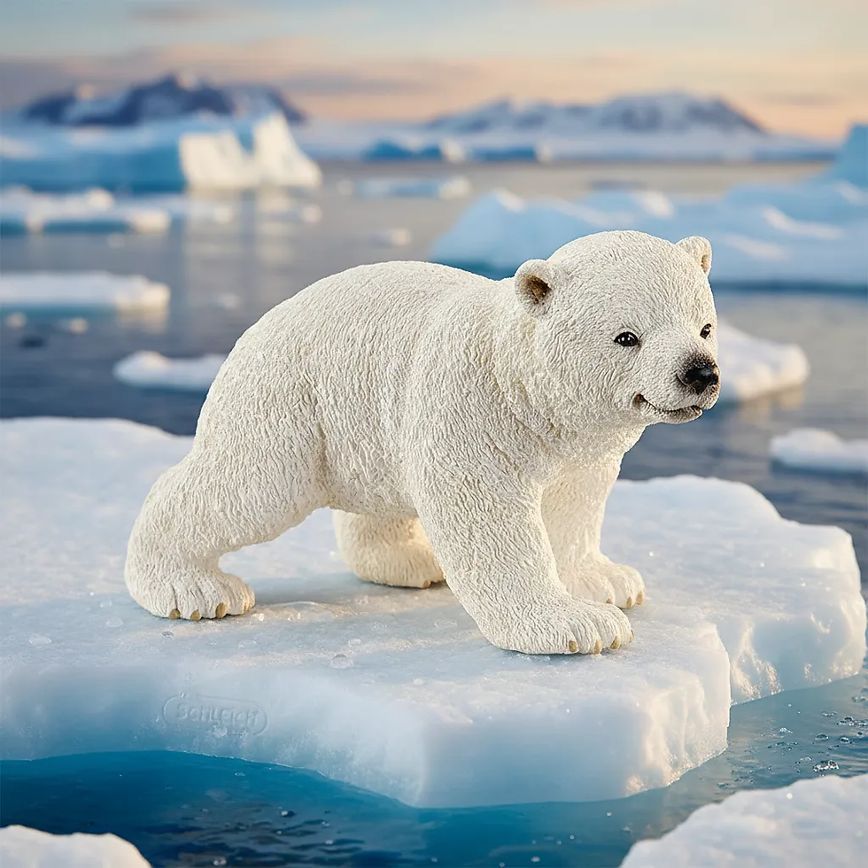 Miniatura: Figuras Cria Oso Polar Hecho A Mano Schleich