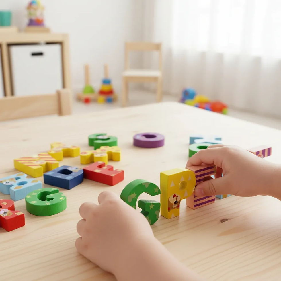 Miniatura: Letras del Abecedario Madera Pintadas