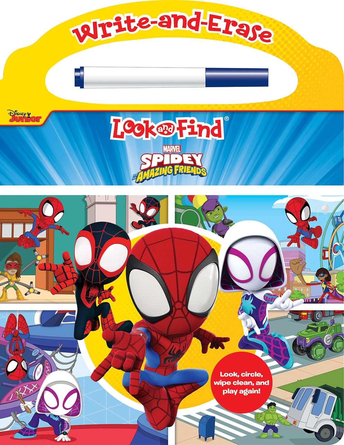 Libro Didáctico Ilustrado Escribe Y Borra Spidey Para Niños