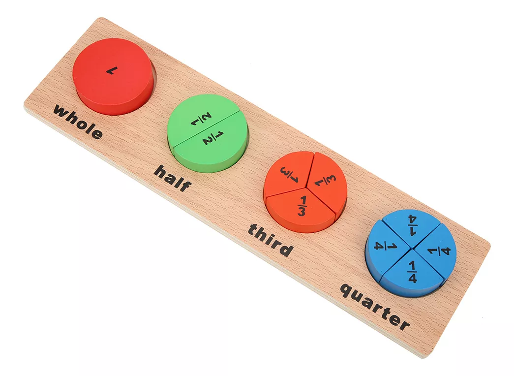 Juego Didáctico Fracciones En Madera para Niños