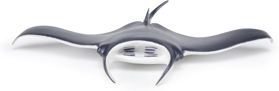 Miniatura: Figura manta raya pintada a mano para niños adultos