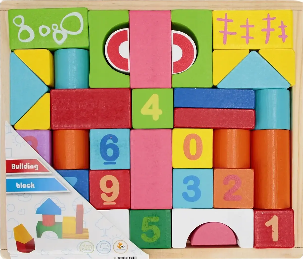 Miniatura: Juego De Bloques De Construcción En Madera 32 Piezas Niños