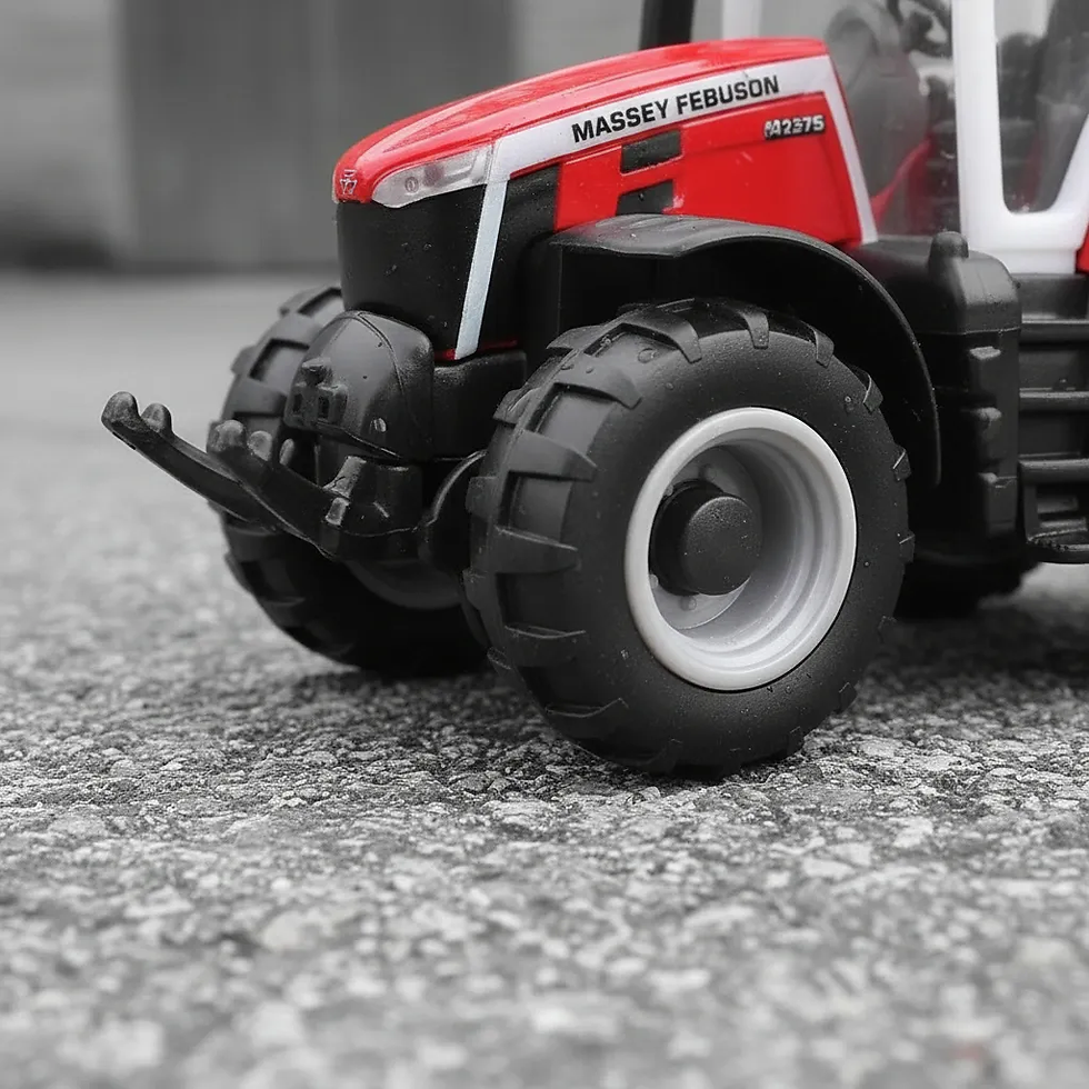 Miniatura: Tractor Y Carretilla A Escala Massey Ferguson Rojo