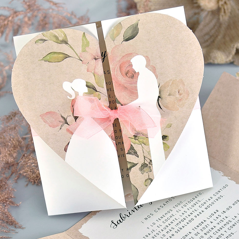 Miniatura: Invitación con Corazón Desplegable 39705
