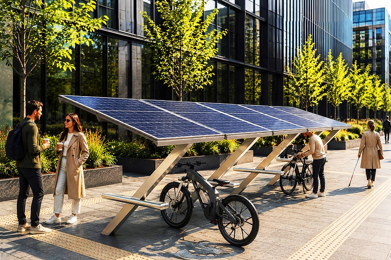 PV Seventy Frame Modules Array in Public Realm