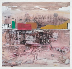 paysage papier, 40x42 cm