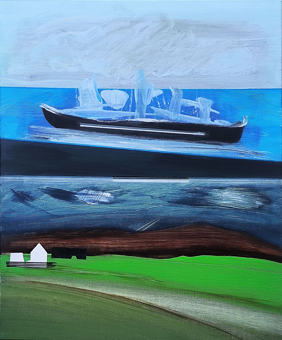 Ciel par ci, par là, 73x60 cm