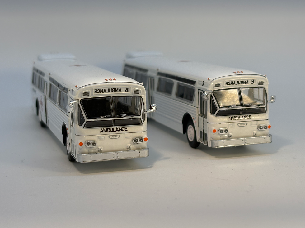 Thumbnail: 87-0242  *CUSTOM*  1:87 Flxible 53102 US AIR FORCE AMBULANCE BUS #3 & #4