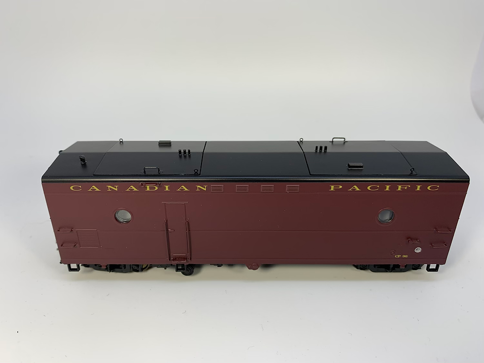Thumbnail: 107321 / HO Scale Rapido Steam Generator Car Canadian Pacific (Tuscan ) #97