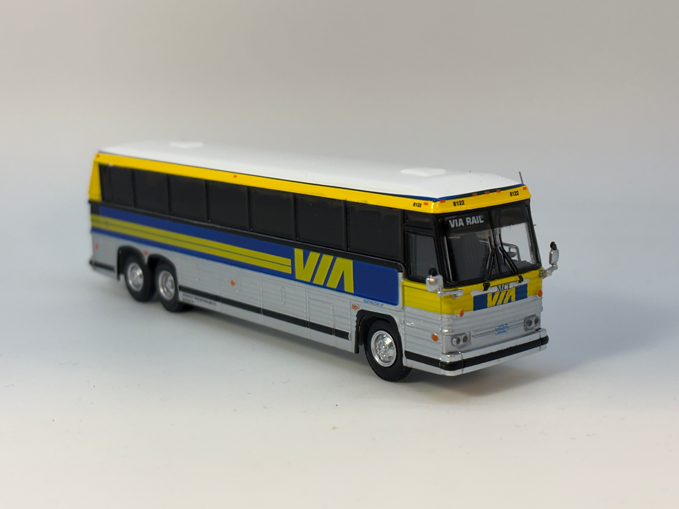 Thumbnail: 87-0230 HO scale 1:87 1984 MCI MC-9 VIA Rail “VIA RAIL“ custom destination 