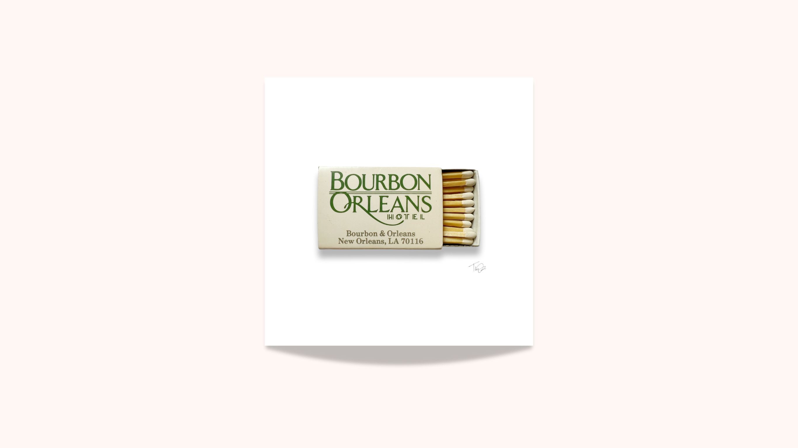 Bourbon Orleans Hotel Matchbook Print