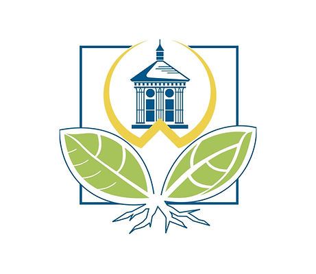 The RevitalizeYC logo is shown. It features the top of the Woodson County Courthouse and two green leaves with roots at the bottom.