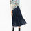 Thumbnail: Vivienne Tam Mini Scholars Rock Embroidery Badges Lace Skirt - Navy