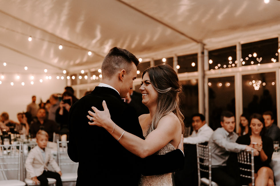 bride and groom first dance Meadow Muse wedding