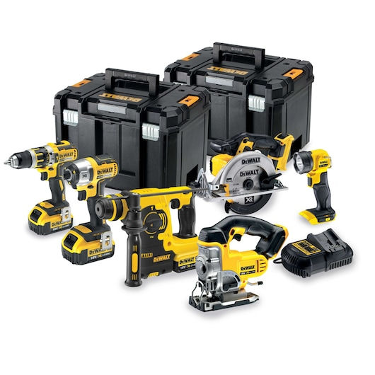 Thumbnail: DEWALT DCK699M3T 18V XR 6 PIECE POWER TOOL KIT INC 3 X 4.0AH
