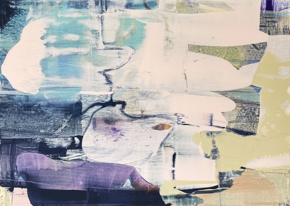 Turquoise islands, 2023 | Acrylic on canvas | 100 x 70 cm